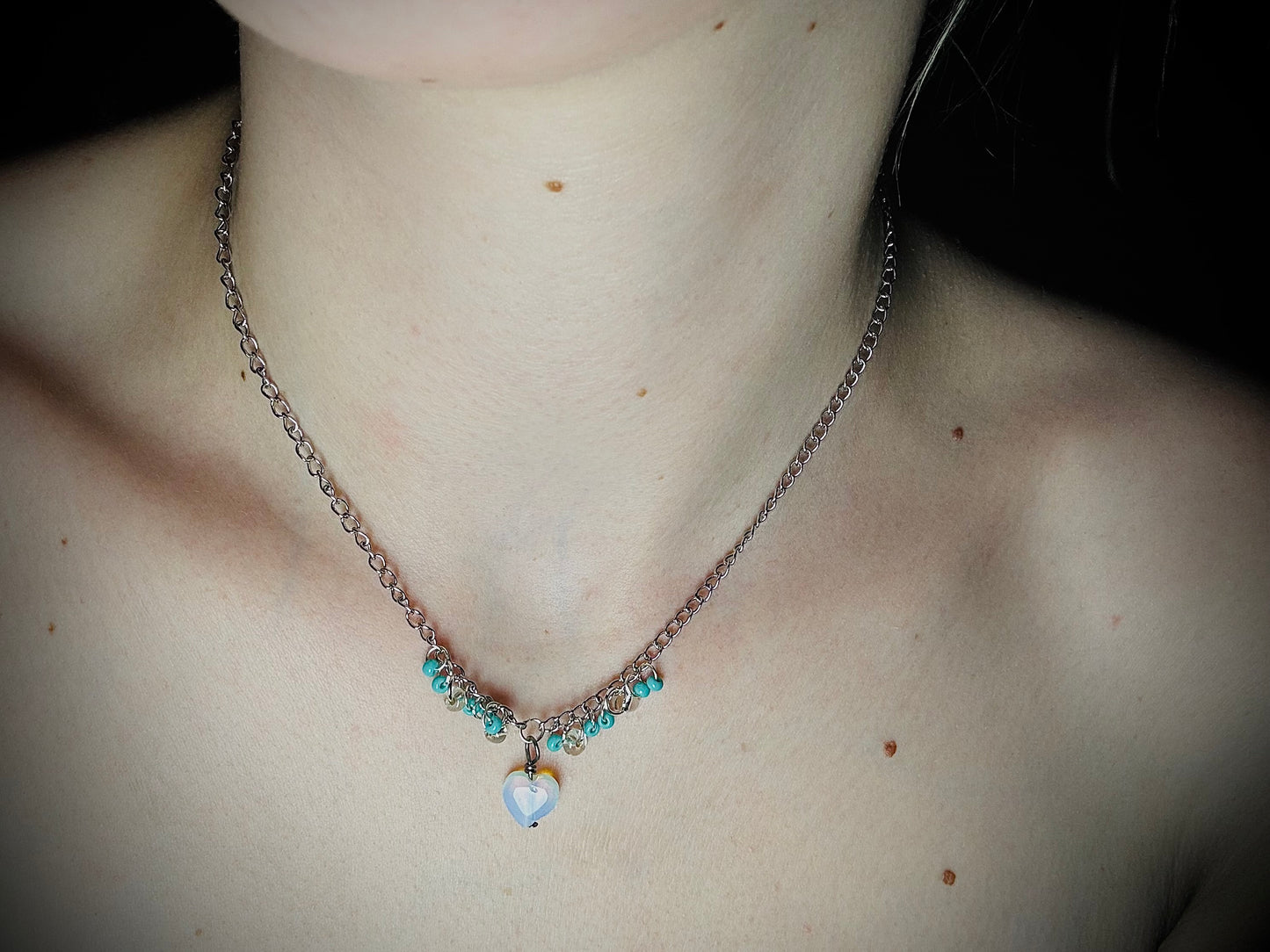 Opal Heart Necklace