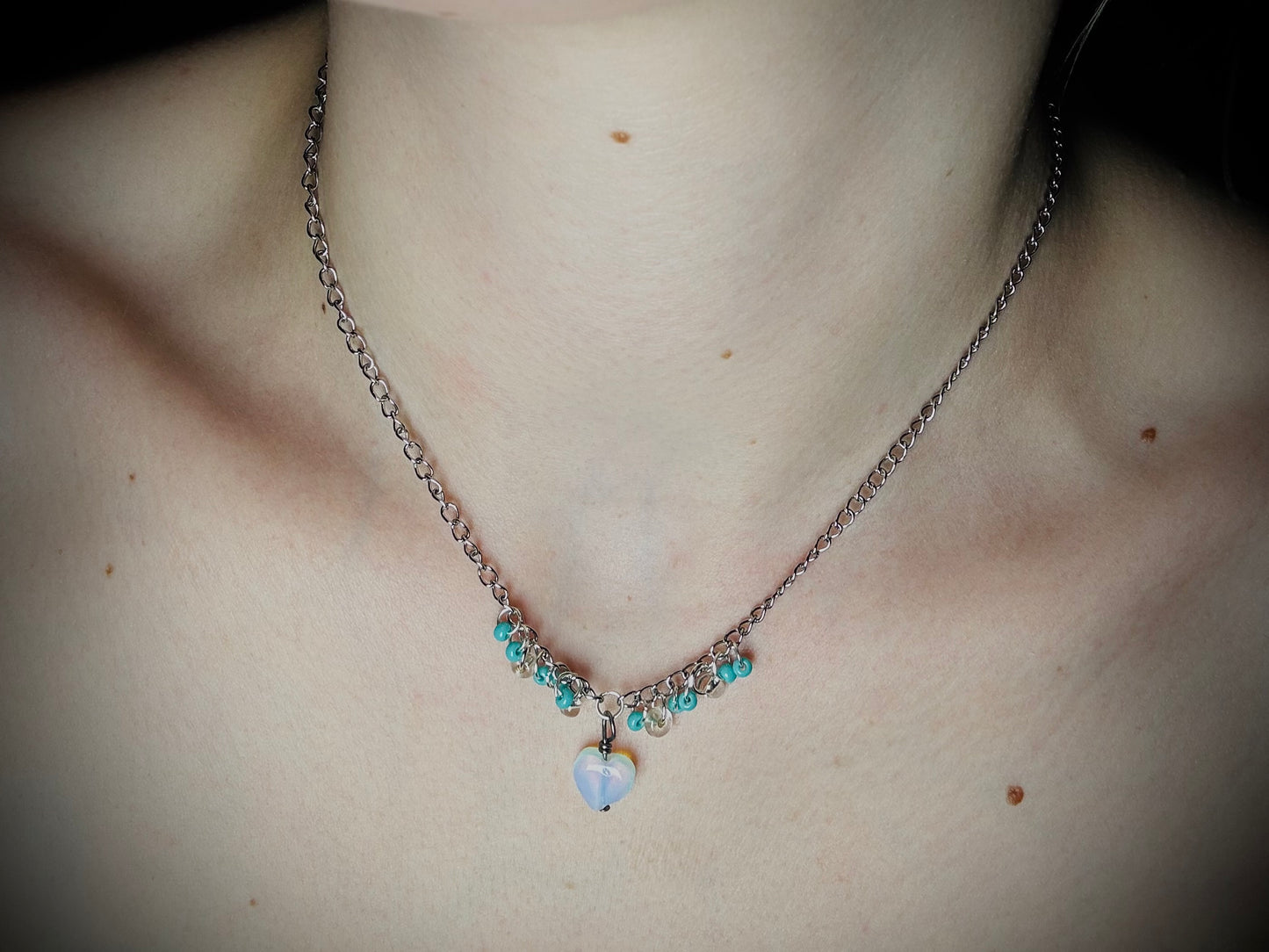 Opal Heart Necklace